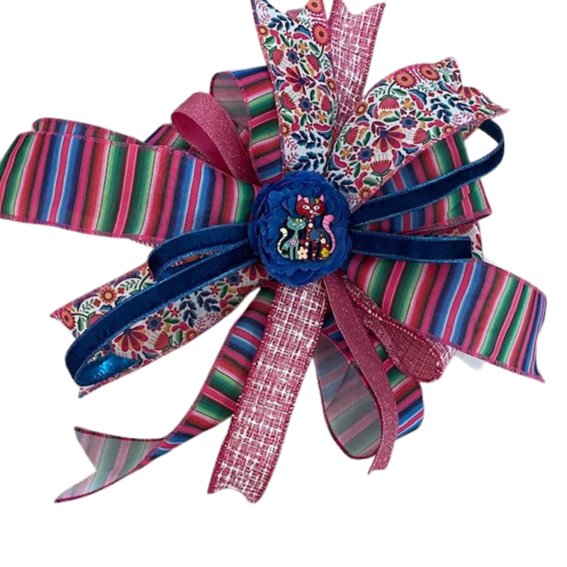 DANI – A premium 12" x 14" bow with red, white, pink, blue, and green — cheerful and colorful for any celebration.